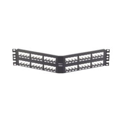 PANDUIT CPA48BLY Panel de Parcheo Modular Mini-Com (Sin Conectores) Angulado Totalmente Blindado de 48 Puertos 2UR