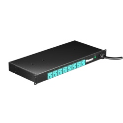 PANDUIT E08E16L PDU EL2P Switchable y Monitoreable (MS), para Distribución de Energía, Enchufe de Entrada NEMA L5-20P, Con 8 Salidas 5-20R, Horizontal 19in, 120 Vca, 20 Amp, 1 UR
