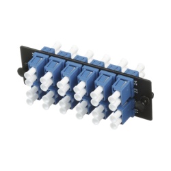 PANDUIT FAP12WBUDLCZ Placa Acopladora de Fibra Optica FAP Con 12 Conectores LC Duplex (24 Fibras) Para Fibra Monomodo OS1/OS2 Color Azul