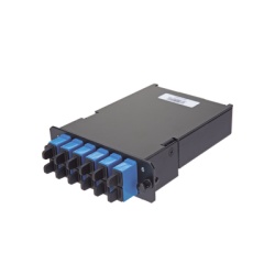 PANDUIT FCS9N-12-10P Placa Acopladora de Fibra Optica FAP Con 12 Pigtails y 6 Conectores LC Duplex (12 Fibras) Para Fibra Monomodo OS1/OS2 Color Azul