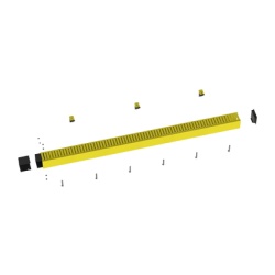 PANDUIT FRHD4KTYL Kit de Administrador de Cables Vertical FiberRunner 4X4 Incluye Soportes de Montaje y Accesorios Color Amarillo