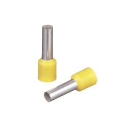 PANDUIT FSD82-12-C Ferrul de cobre DIN Amarillo para Cable 10 AWG con largo 12 mm. Paquete de 100 Piezas