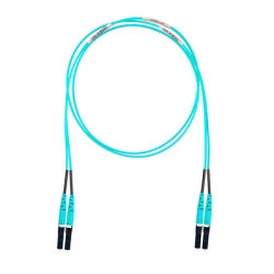 PANDUIT FZ2ERLNLNSNF010 Jumper de Fibra Optica Multimodo 50/125 OM4 LC-LC Duplex OFNR (Riser) Color Aqua 3.05 Metros (10 Pies)