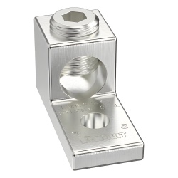 PANDUIT LAMA2/0-14-L Terminal tipo Lengueta Recta de Aluminio con Agujero 1/4" y Barril para Cable #14 - 2/0 AWG