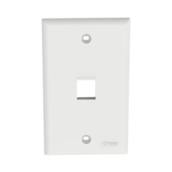 PANDUIT NK1FNWH Placa de Pared Vertical Salida Para 1 Puerto Keystone Color Blanco