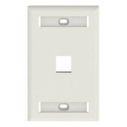 PANDUIT NK1FWHY Placa de Pared Vertical Salida Para 1 Puerto Keystone Con Espacios Para Etiquetas Color Blanco