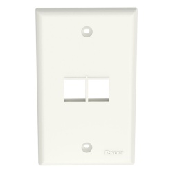 PANDUIT NK2FNIW Placa de Pared Vertical Salida Para 2 Puertos Keystone Color Blanco Mate