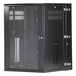 PANDUIT PZWMC18W Gabinete PanZone de Montaje en Pared de 19in Puerta con Ventana de Seguridad 18 UR 635mm de Profundidad Color Negro