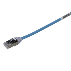PANDUIT STP28X0.2MBU Patch Cord Cat6A Diametro Reducido 28 AWG Blindado S/FTP CM/LS0H 0.20 Metros (0.66 Pies) Color Azul
