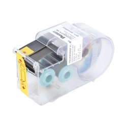 PANDUIT T024X000FJC-BK Casete de Etiquetas de Poliolefina de Cinta Continua Color Blanco sobre Negro Uso Interior/Exterior 6.1 mm de Ancho x 7.6 metros (24.93 pies) de Largo