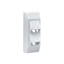PANDUIT T45HDBIW Soporte Con 4 Puertos Mini-Com Con Bisagras de Instalacion a Presion Para Canaletas T45 Material PVC Rigido Color Blanco Mate
