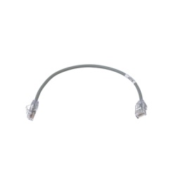 PANDUIT UTP28SP1GY Cable de Parcheo TX6 UTP Cat6 Diametro Reducido (28AWG) Color Gris 0.30 Metros (1 Pie)