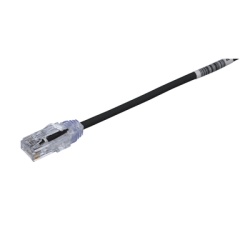 PANDUIT UTP28X1BL Cable de Parcheo UTP Cat6A CM/LSZH Diametro Reducido (28AWG) Color Negro 0.30 Metros (1 Pie)