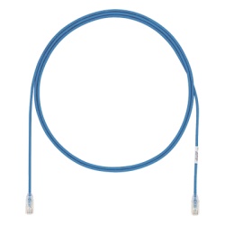 PANDUIT UTP28X3MBU Cable de Parcheo UTP Cat6A CM/LSZH Diametro Reducido (28AWG) Color Azul 3 Metros (9.84 Pies).