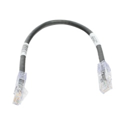 PANDUIT UTPSP1BLY Cable de Parcheo TX6 UTP Cat6 24 AWG CM Color Negro 0.3 Metros (1 Pie)