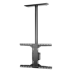 PEERLEES PLCM-UNL-CP Soporte de techo universal para Pantallas de 32" a 90" / Capacidad de Carga 68.2 kg / Patron de Montaje hasta 600 x 400 mm / Columna de Aluminio de 36" / Inclinacion Ajustable -5Â