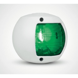 PERKO 0170-WSD-12V Luz lateral de Navegacion en Color Verde con Carcasa Blanca para Embarcaciones a Vela o a Motor de Menos de 20 Metros