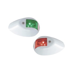 PERKO 0602-DP1-WHT Set de Luces de Navegacion Verticales Rojo / Verde con Carcasa en Color Blanco para Embarcaciones a Motor de Menos de 20 Metros