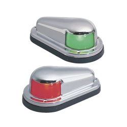PERKO 0915-DP0-STS Luz de Navegacion 1 Milla Certificada A-16 Uso de Reemplazo Embarcaciones a Vela/Motor hasta 12m Material Laton/Acero Inoxidable Base Polimero Acabado Cromado/Pulido 12V 10W Contact