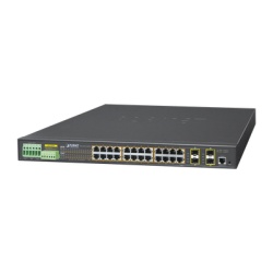 PLANET IGS-5225-24P4S Switch Industrial Administrable 24 puertos 10/100/1000T 802.3at PoE + 4 Puertos Compartidos 100/1000X SFP