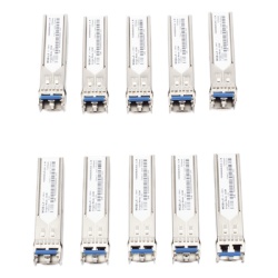 PLANET MGB-TLX-10PCS Paquete de 10 Piezas del Transceptor Industrial mini-Gbic SFP 1G LC TX:1310nm Para Fibra Mono Modo 20 Km