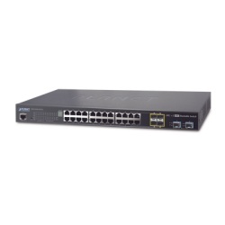 PLANET SGS-5220-24T2X Switch de Acceso Stack Capa 2+ de 24 puertos + 4 compartidos TP/SFP + 2 Puertos 10G SFP+ Stack