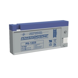 POWER SONIC PS-1223-PC Bateria 12V 2.1AH Para Respaldo Tecnologias AGM/VRLA 5 Anos Vida Util Terminales PC Reconocida UL