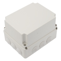 PRECISION PST-1924-1ER Caja Derivacion-Conexion de Plastico (190 X 240 X 165 mm) con 12 Glandulas de Goma. Para Instalaciones Comerciales Residenciales e Industriales. Incluye Tornilleria para su Tapa