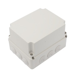 PRECISION PST-1924-1ER Caja Derivacion-Conexion de Plastico (190 X 240 X 165 mm) con 12 Glandulas de Goma. Para Instalaciones Comerciales Residenciales e Industriales. Incluye Tornilleria para su Tapa