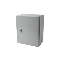 PRECISION PST-2530-15A Gabinete de Acero IP66 Uso en Intemperie (250 x 300 x 150 mm) con Placa Trasera Interior Metalica y Compuerta Inferior Atornillable (Incluye Chapa y Llave T).