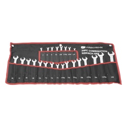 PRECISION PST-H030-02 Juego de 24 Llaves Combinadas Metricas e Inglesas con Estuche.