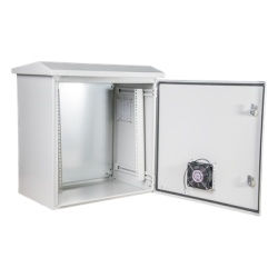 PRECISION PST506019RAVKIT Kit Gabinete Ventilado de Acero Montaje Rack 19" 11U IP55 Uso en Exterior (593 x 609 x 399 mm) con Placa Trasera Interior Metalica y Compuerta Inferior Atornillable. Incluye