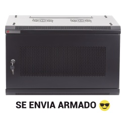 PRECISION PSTC-09-645-BDG Gabinete PRECISION Con Puerta de Cristal Templado de 19in 9UR 450mm de Profundidad Color Negro