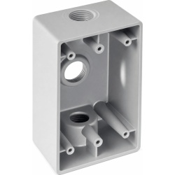 PRECISION PSTFSB503 Caja Rectangular FS de Aluminio con 3 Orificios de 1/2" (13 mm).
