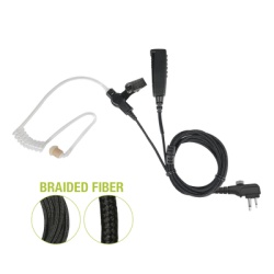 PRYME SPM-2300-H3-BF Microfono De Solapa de 2 Cables De Fibra Trenzada Serie SPM2300BF Con Conector HYTERA TC-518/610/620/700/700EX & PD-5
