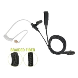PRYME SPM-2355-BF Microfono De Solapa de 2 Cables De Fibra Trenzada Serie SPM2300BF Con Para HYTERA PD702/782/785 & PT580