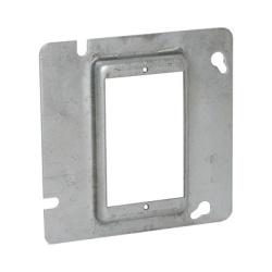 RACO HUB-837 Sobretapa Cuadrada Galvanizada de 4 11-16" realce de 1/2".