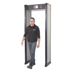 RANGER SECURITY DETECTORS INTELL-218-ZIR Arco Detector de Metales de 18 Zonas con Anclaje para Fijarse al Piso. Incluye Sensor IR para evitar falsas Alarmas / Certificado por la Administracion Federal