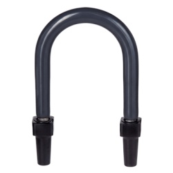 RAWELT AU-34-PC Abrazadera U de Pata Larga con Recubrimiento de PVC para Tubo de 1/2" (12.7 mm).