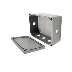 RAWELT JB-0549-61 Caja de Union de Aluminio con 6 salidas de 3/4" / Orificios 1 Izq - 1 Der - 4 en la parte inferior.