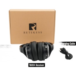 RETEKESS TA004 Auriculares Receptores para Discoteca Silenciosa / 3 Canales / Sonido Hi-Fi / LED Tricolor / Alcance 300 m (984.3 ft) / Bateria 12 Horas / Compatibles con TA003 - Img 2