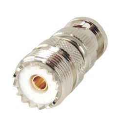 RF INDUSTRIES LTD RFB-1136 Adaptador en Linea para 50 Ohm Conector BNC Macho-UHF Hembra (SO-239) Niquel/ Oro/ Delrin.