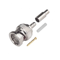 RF INDUSTRIES LTD RFB-1707-S Conector BNC Macho de Anillo Plegable para Cable Coaxial RG-179/U 75 Ohm Niquel/ Oro/ Teflon.
