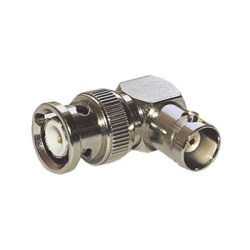 RF INDUSTRIES LTD RFB-1732 Adaptador en Angulo Recto para 75 Ohm de Conector BNC Macho a BNC Hembra (Monitor) Niquel/ Oro/ Teflon.