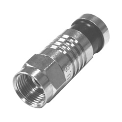 RF INDUSTRIES LTD RFF-1401-D Conector F Macho Plegado Axial por Compresion para RG-59/U Cuerpo en Niquel y Banda Negra.