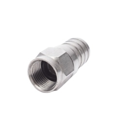 RF INDUSTRIES LTD RFF-1402-08 Conector F Macho 75 Ohm Plegable para Cable RG-6/U sin pin Niquel/Polietileno.
