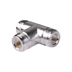 RF INDUSTRIES LTD RFN-1011-1 Adaptador en T Triple Conectores N Hembra Plata/ Oro/ Teflon.