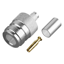 RF INDUSTRIES LTD RFN-1029-SP Conector N Hembra de Anillo Plegable para Cable PROFLEX o Grupo P Plata/ Oro/ Teflon.
