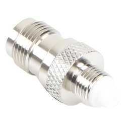 RF INDUSTRIES LTD RFT-1240 Adaptador en Linea de Conector TNC Hembra a FME Hembra Niple Europeo Niquel/ Oro/ Teflon.