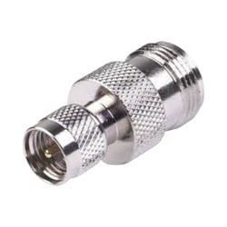 RF INDUSTRIES LTD RFU-620 Adaptador en Linea de Conector Mini-UHF Macho a N Hembra Niquel/ Oro/ Teflon.